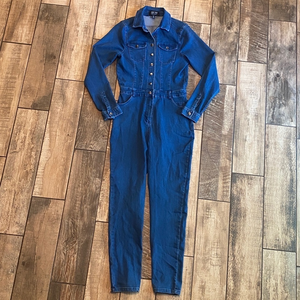 C'est Toi Blue Denim Jumpsuit